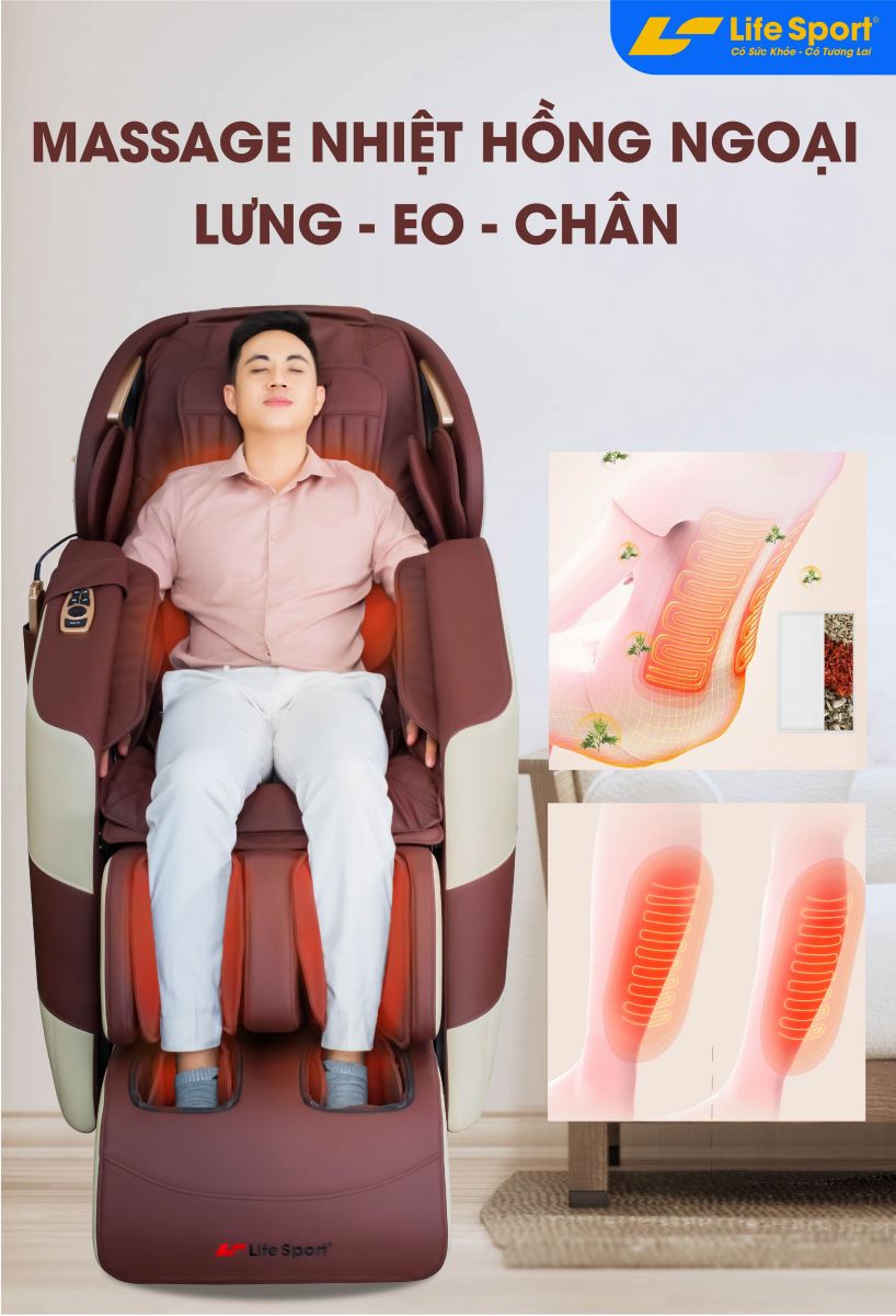 Nhiệt hồng ngoại hiện đại trên ghế massage